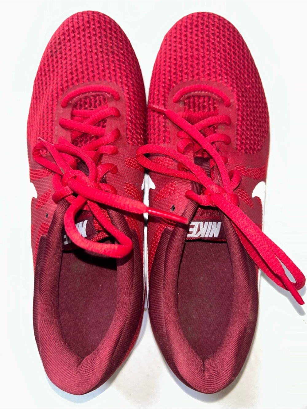 NWOB Nike Revolution 4 Red Men's Lightweight Athletic Running Sneakers